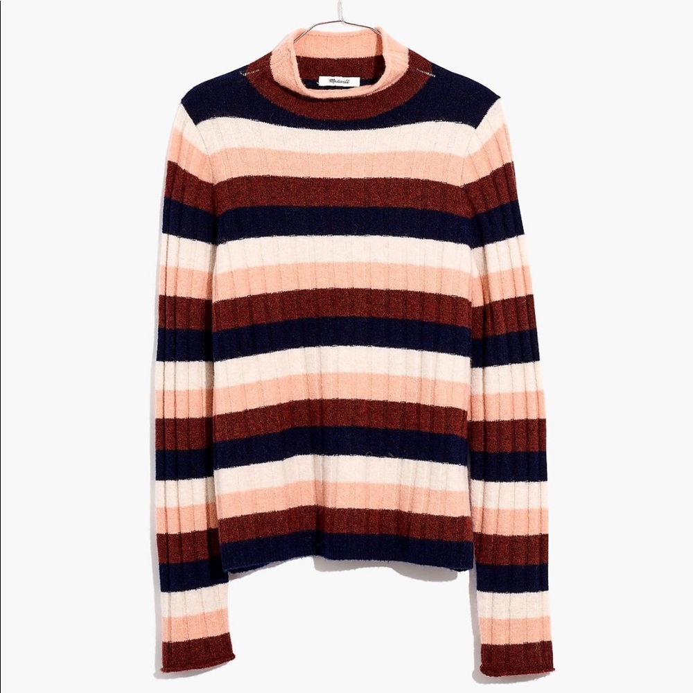 Striped Evercrest Turtleneck Sweater in Coziest Yarn